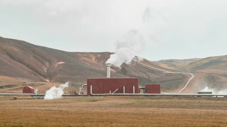 Geothermie Anlage im ländlichen Gebiet
