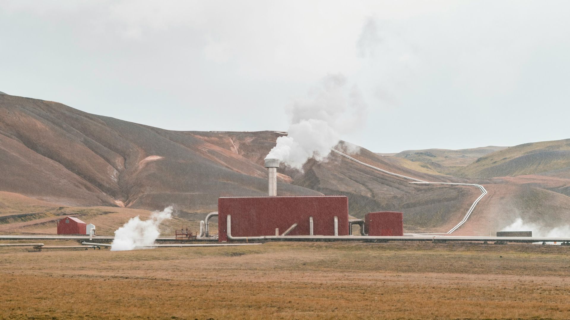 Geothermie Anlage im ländlichen Gebiet